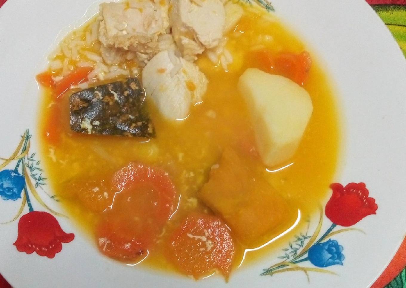 Sopa de Pollo y Verduras 😋😎👌