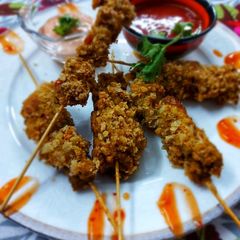 Crispy Chicken stick boti A picture of Crispy Chicken stick boti.