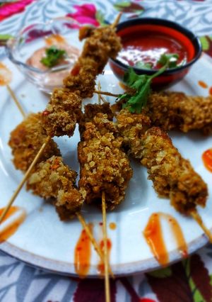 A picture of Crispy Chicken stick boti.