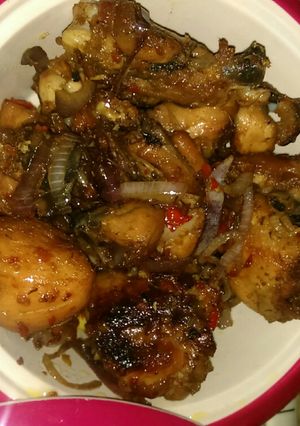 A picture of Peppered chicken my favorite.