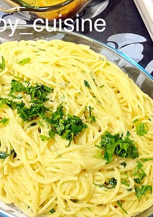 صورة لوصفة باستا بصوص التوم الكريمي