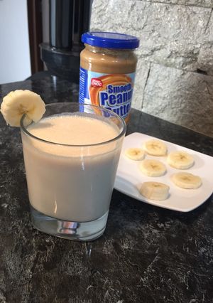 O poză a rețetei Smoothie proteic cu banane.