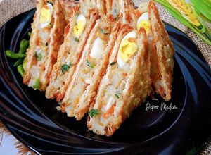 Foto resep GABIN GORENG isi SAYUR & TELUR PUYUH - Ide Cemilan utk Anak