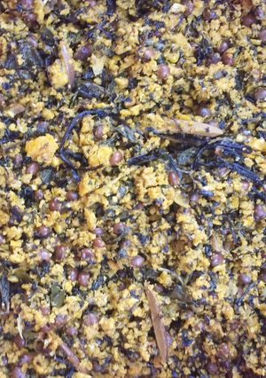 A picture of Maize meal with pigeon beans.