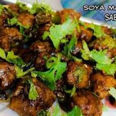 A picture of Soya Chunks Manchurian.