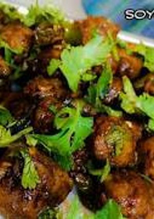 A picture of Soya Chunks Manchurian.