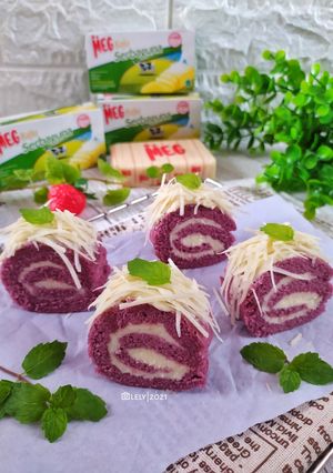 Foto resep Cheese Taro Roll Cake