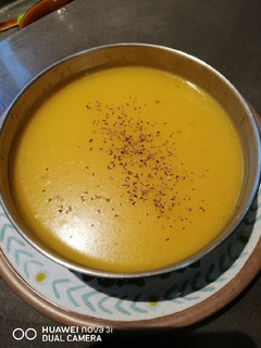 A picture of Pumpkin and Potato Soup.