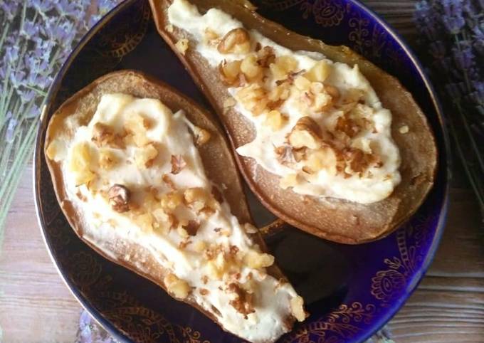Груши, запеченные с творожным сыром