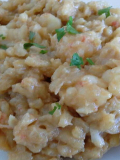 Una foto de Risotto de langostinos