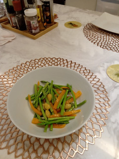 蘆筍炒白果（低醣生酮餐）（簡單料理）（便當菜） 的食譜成品照片