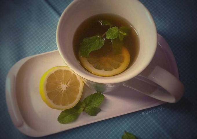 Cara Buat Teh hijau Lemon Madu 💚 Bahan Sederhana