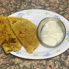 A picture of Lauki paratha (bottle gourd).