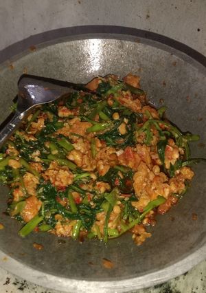 Foto resep Tumis kangkung dan tempe