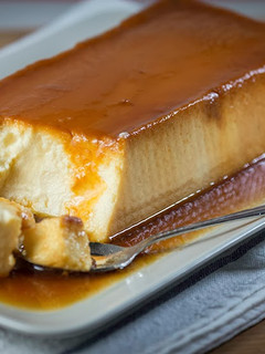 Una foto de Flan de requesón