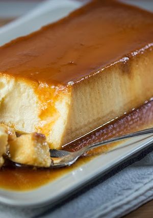 Una foto de Flan de requesón