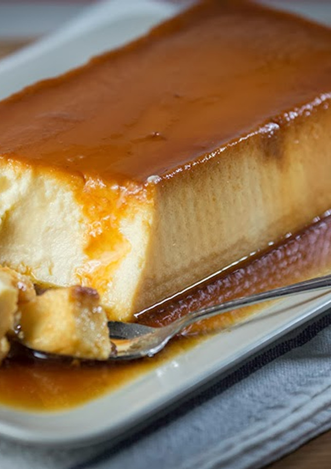 Una foto de Flan de requesón