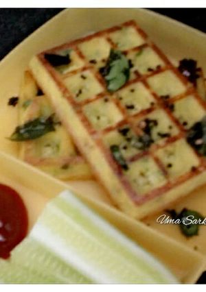 A picture of Upma waffle.