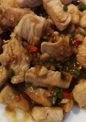 รูปของ ไก่กระเทียมผัดพริก