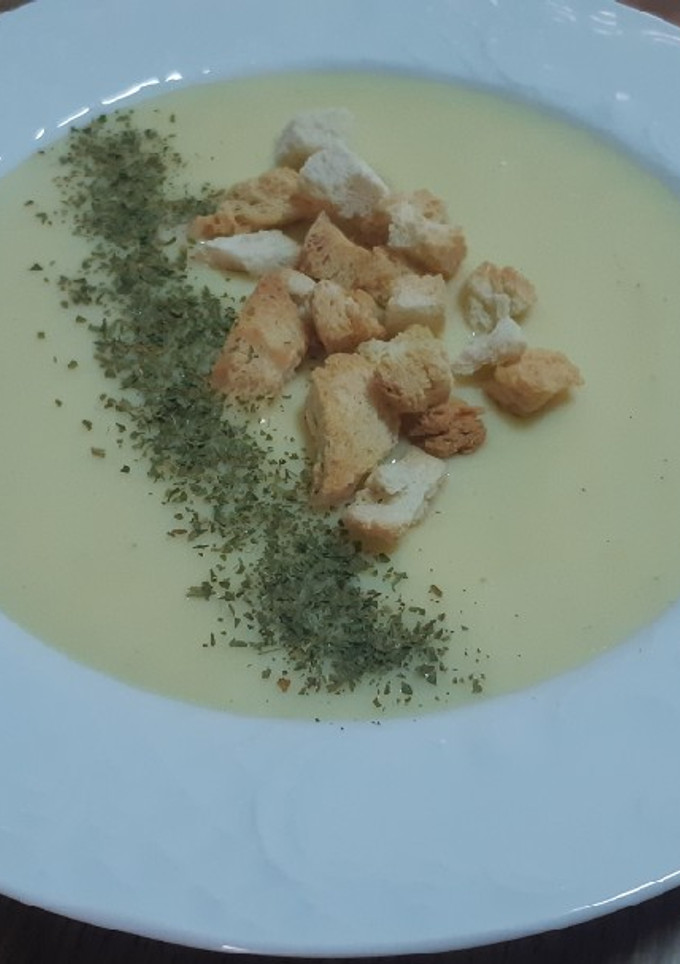 Una foto de Crema fría de puerros