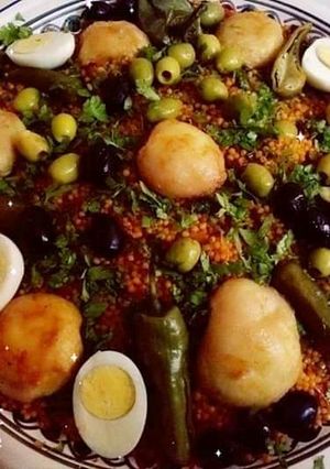 صورة لوصفة الكسكس الجزائري من الجنوب الشرقي