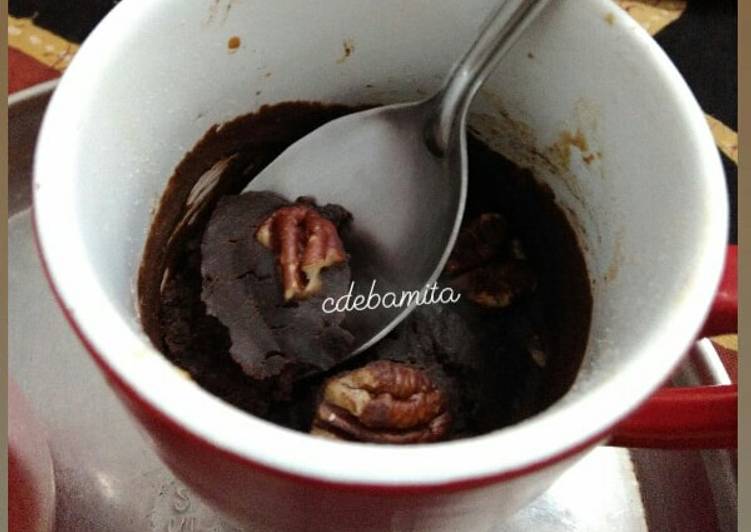 Step-by-Step Guide to Make Any-night-of-the-week Whole wheat pecan chocolate mug cake