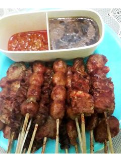 Foto resep Sate Pentol & Pentol Tahu Bakar Bumbu Merah
