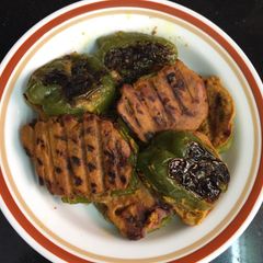 A picture of Stuffed Capsicum with a Twist.
