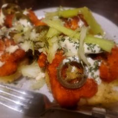 A picture of Blue Cheesed Buffalo Chicken Baked Potato.