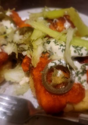 A picture of Blue Cheesed Buffalo Chicken Baked Potato.