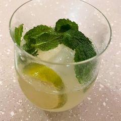 A picture of Ginger Mojito Cocktail or Mocktail 🍹🍈.