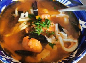 Una foto de Cazuela de mariscos