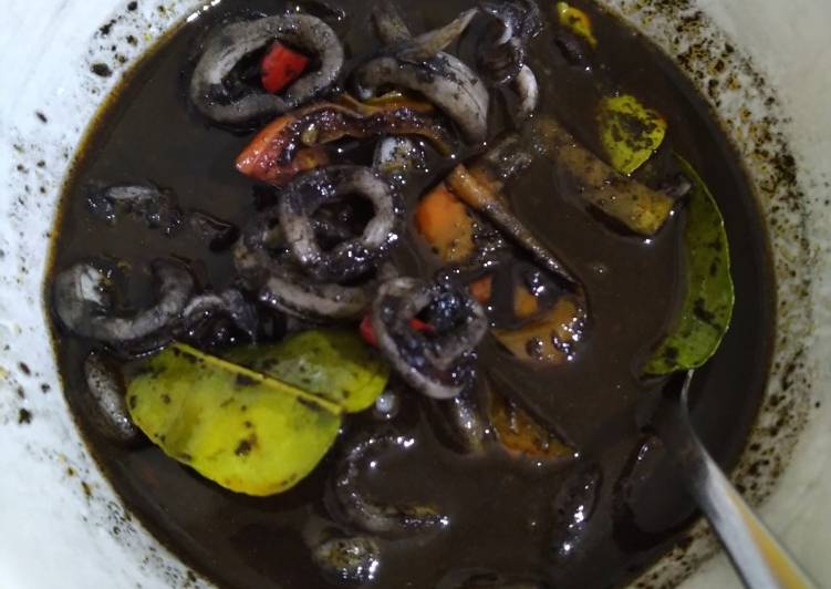 Resep Cumi bumbu hitam gurih Lezat