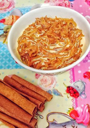 صورة لوصفة شعرية بالحليب🥣😋
