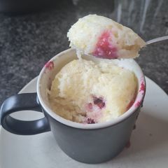 A picture of Gluten-free Lemon Blueberry Mug Cake.