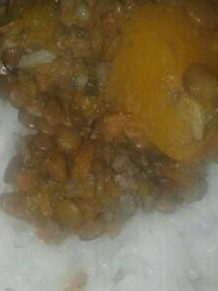 Una foto de Lentejones con arroz! !