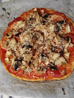 Una foto de Base de pizza de coliflor