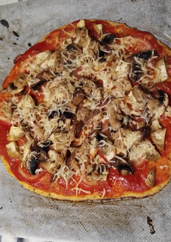 Una foto de Base de pizza de coliflor