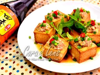 【四季甘霞色】冬菜肉餅鑲油豆腐