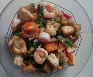 Mudahnya Memasak Tumis Udang Tahu Pedas Yummy Mantul