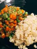 Verduras salteadas con quinoa