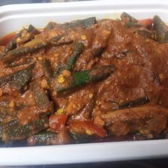 A picture of Dahi wali bhindi.