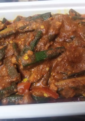 A picture of Dahi wali bhindi.
