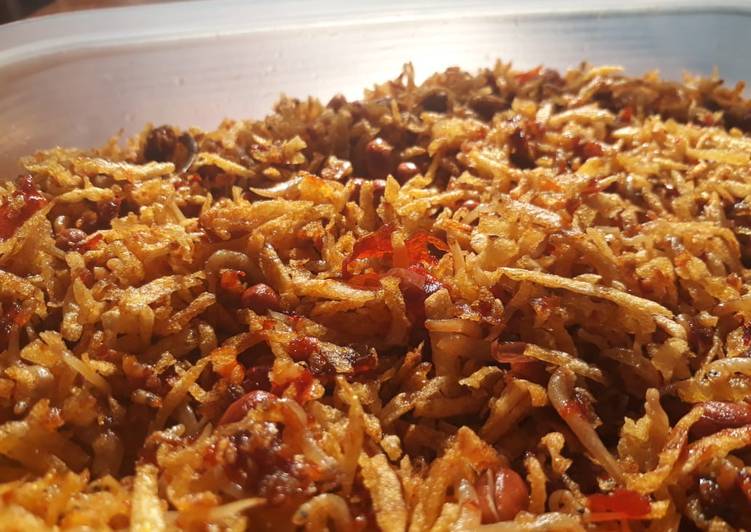 Cara Memasak Kering kentang teri kacang yang Gurih