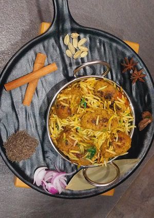 सीख कबाब बिरयानी रेसिपी मुख्य फोटो
