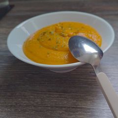 A picture of Red lentils soup.