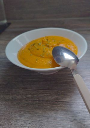 A picture of Red lentils soup.
