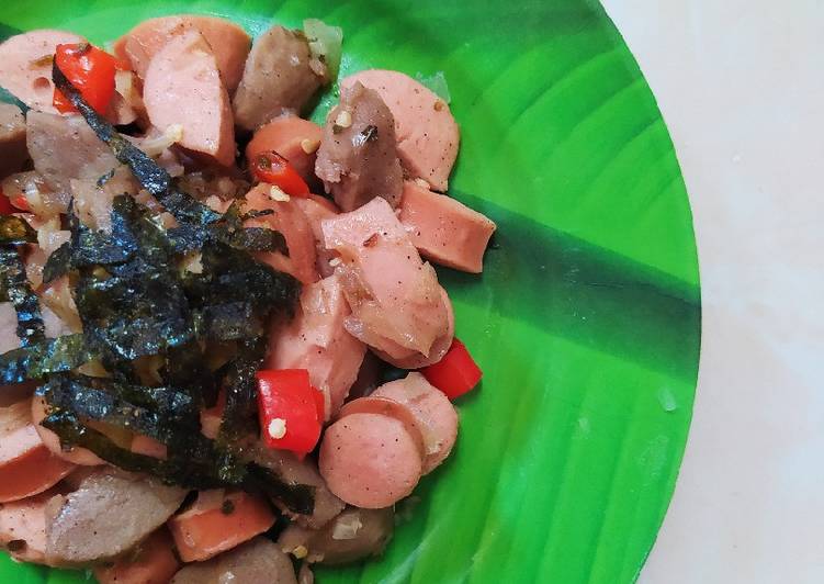 Resep Bakso Sosis Blackpaper (Masak Tanpa Minyak), Anti Gagal
