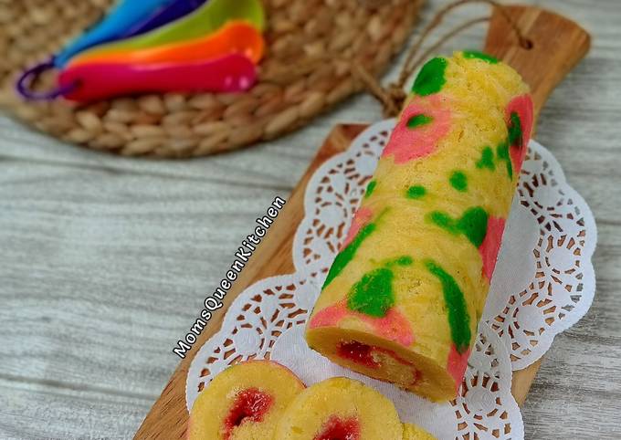 Wajib coba! Cara praktis memasak Bolu Gulung Lukis Panggang  spesial