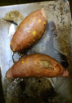 A picture of Roasted Sweet potatoes.